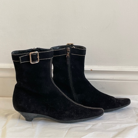 COPY - Authentic Prada black suede ankle booties - Picture 2 of 4